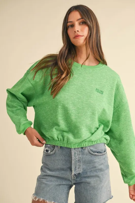 Malibu Vintage Sweatshirt – Green online